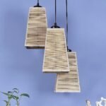 Pyramid Bamboo Cluster Hanging Lamp