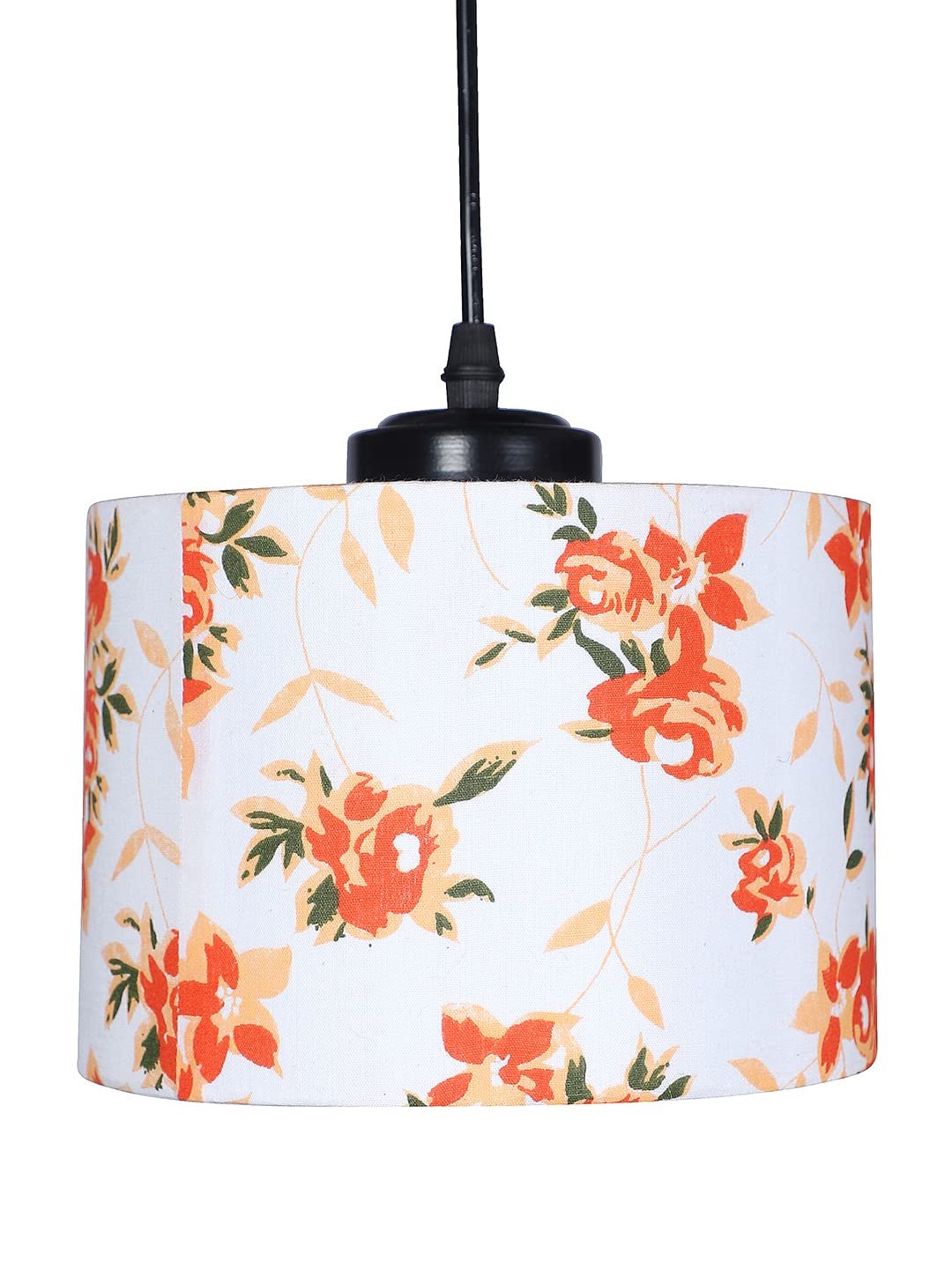 Multicolor Cotton Round Drum Cluster Hanging Lamp for Living