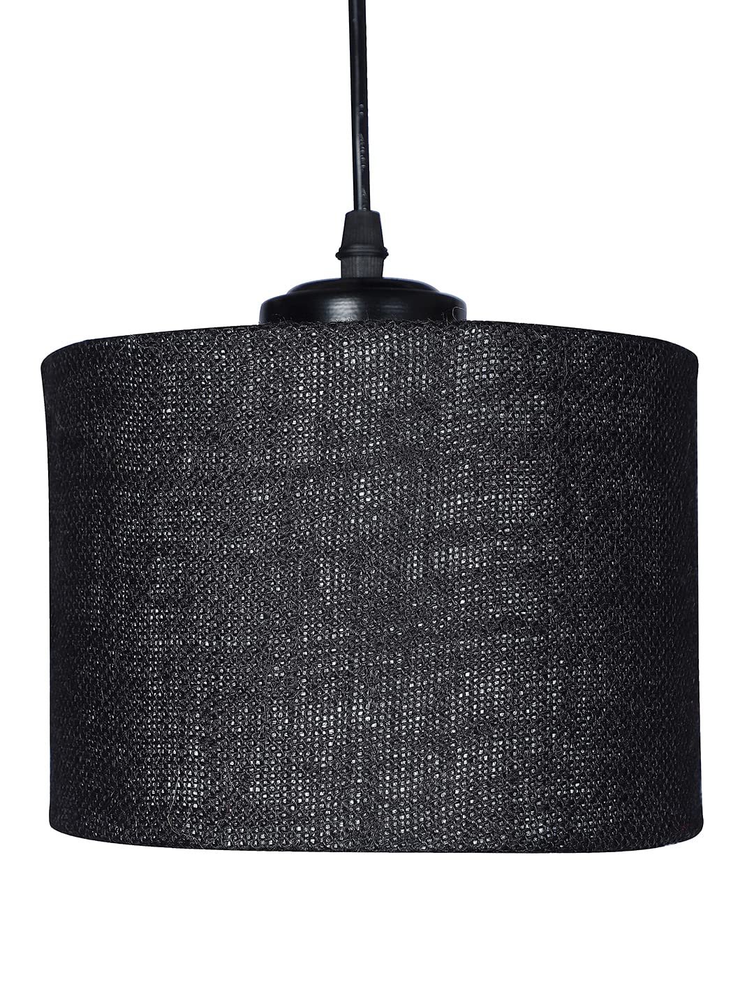 Black Jute Round Drum Cluster Hanging Lamp