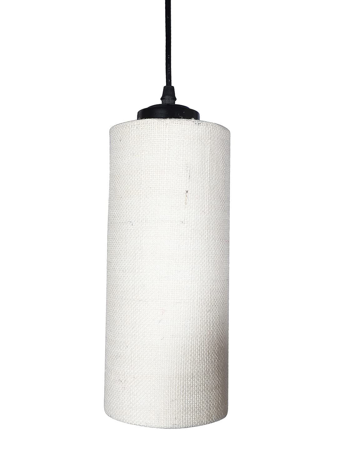 White Jute Cylindrical Cluster Hanging Lamp