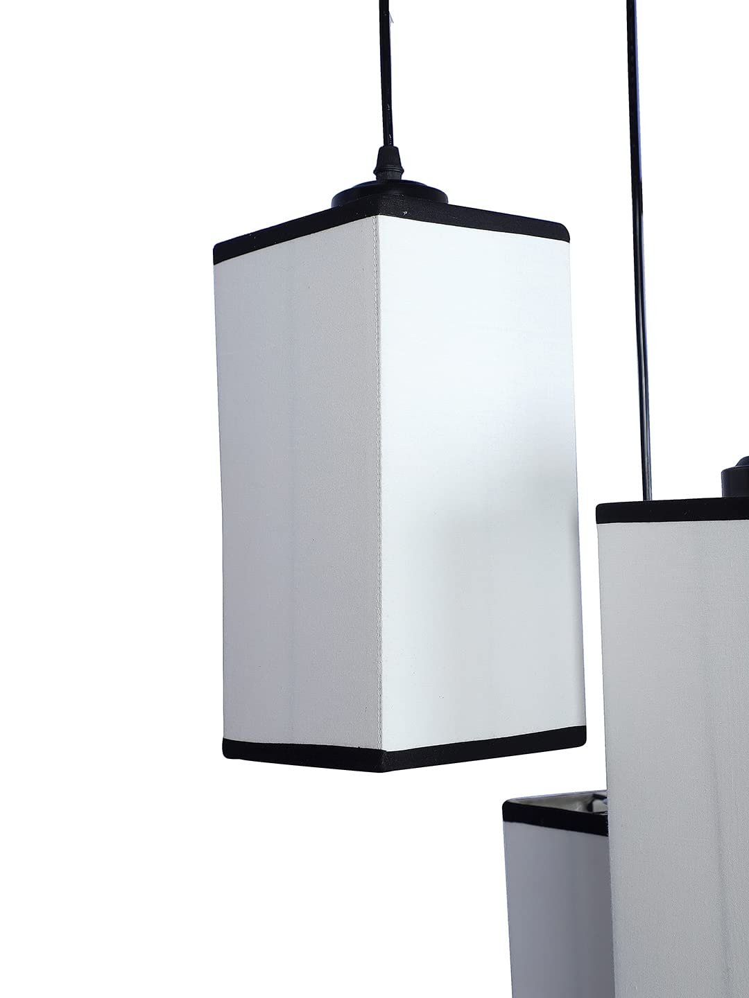 Multicolor Cotton Square Drum Cluster Hanging Lamp