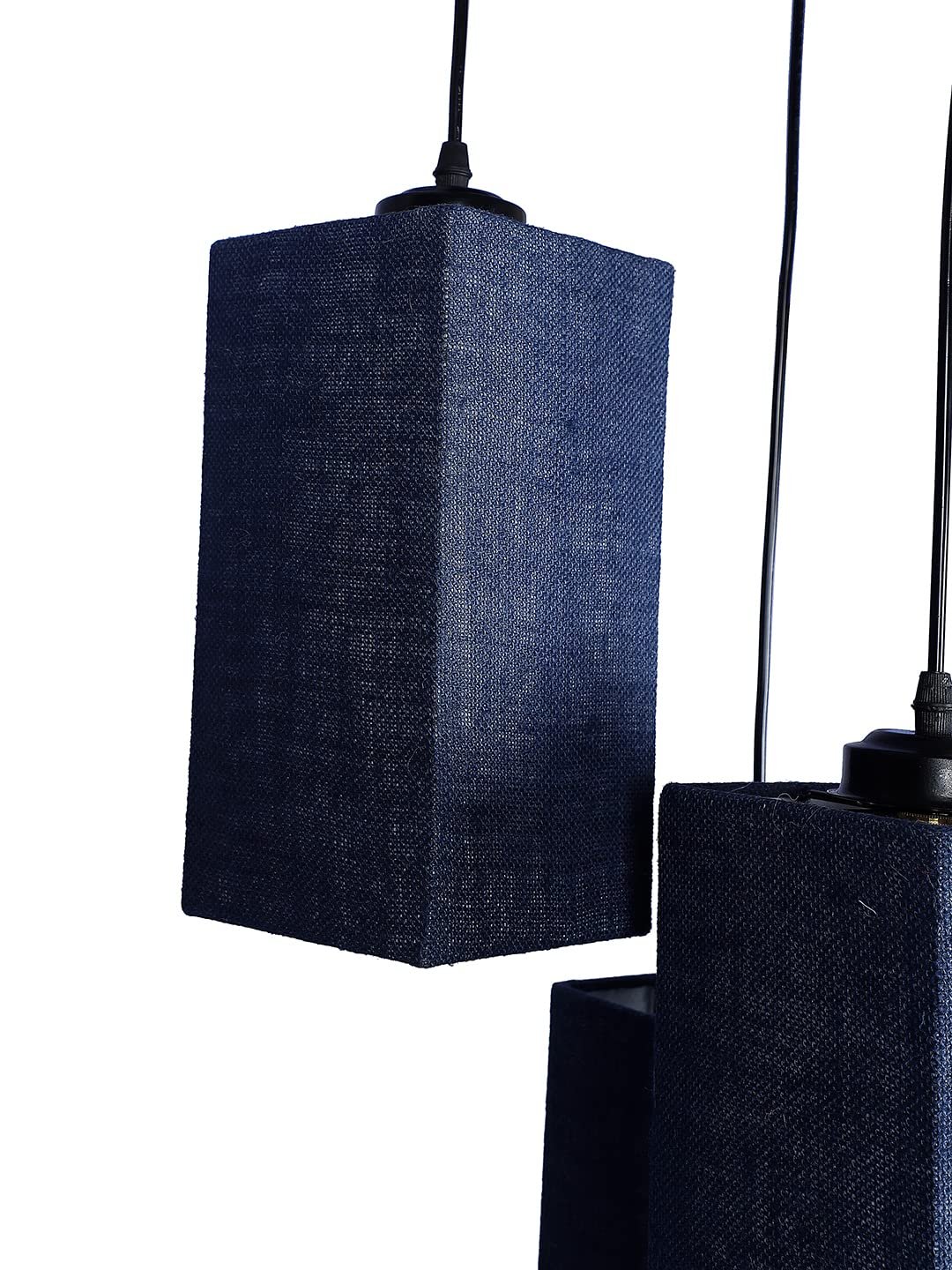 Blue Jute Square Cluster Hanging Lamp