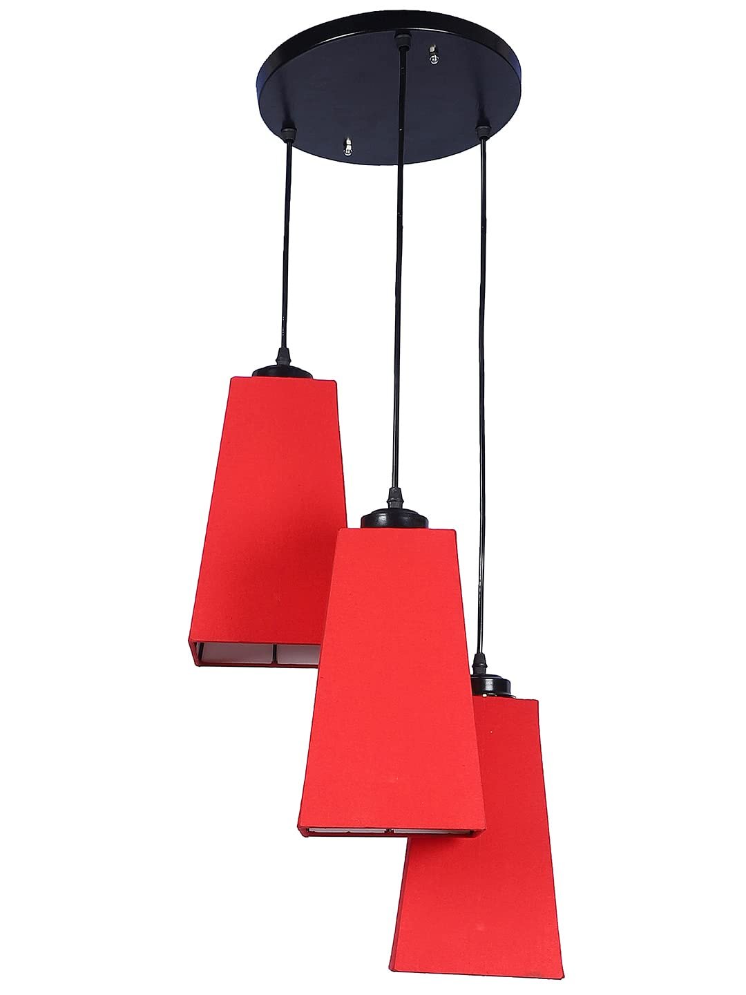 Red Cotton Pyramid Cluster Hanging Lamp