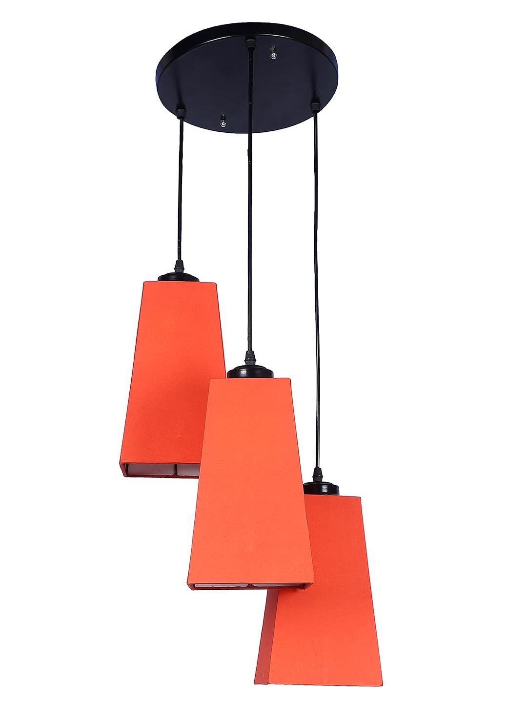 Orange Cotton Pyramid Cluster Hanging Lamp