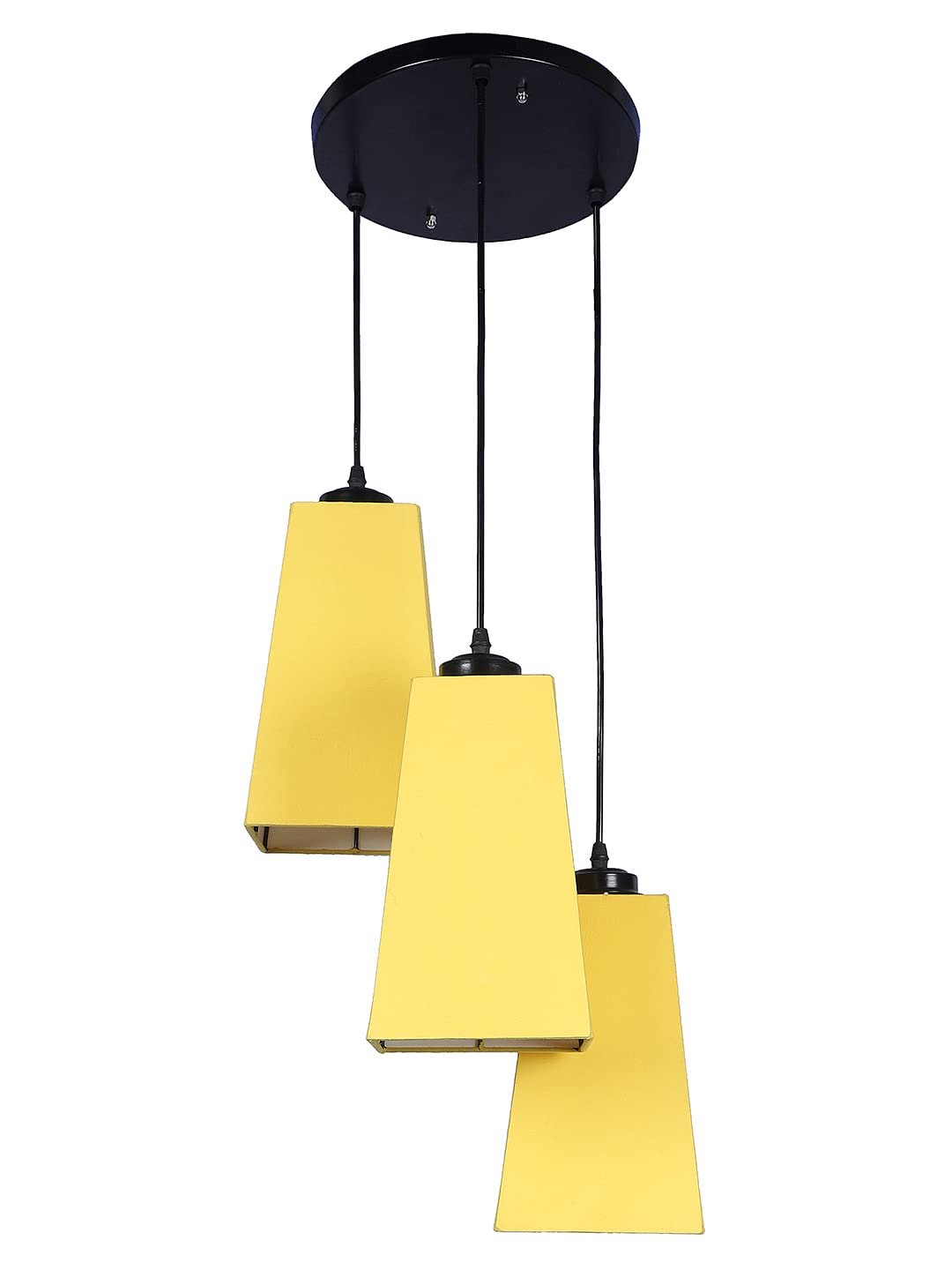 Yellow Cotton Pyramid Cluster Hanging Lamp