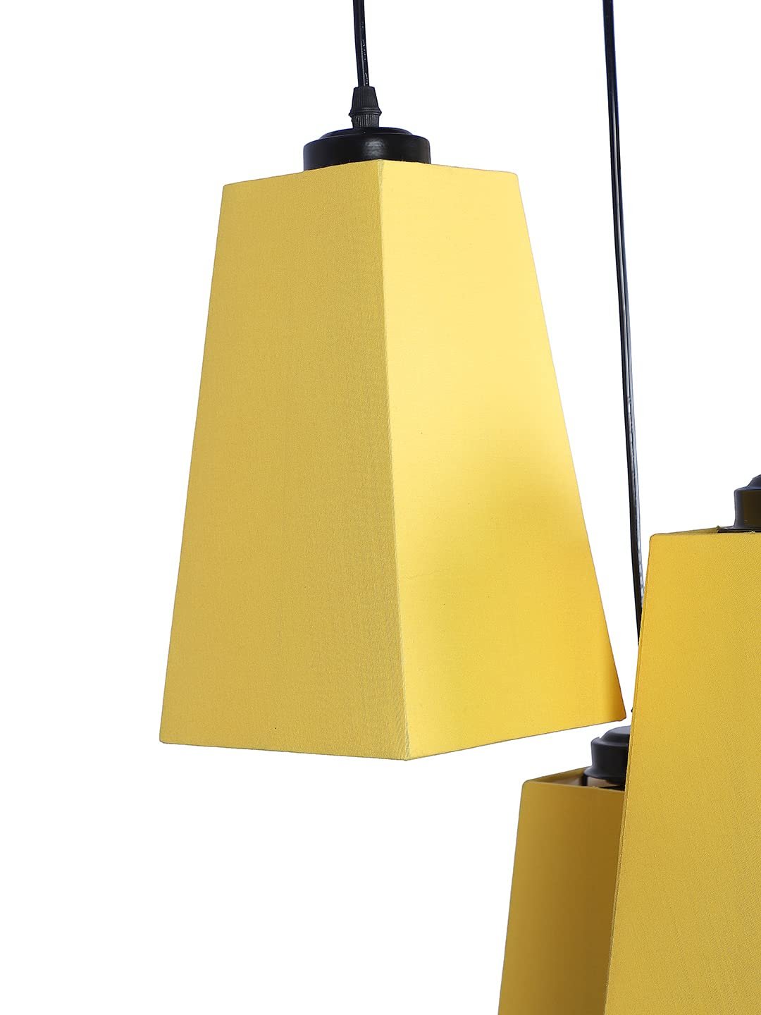 Yellow Cotton Pyramid Cluster Hanging Lamp