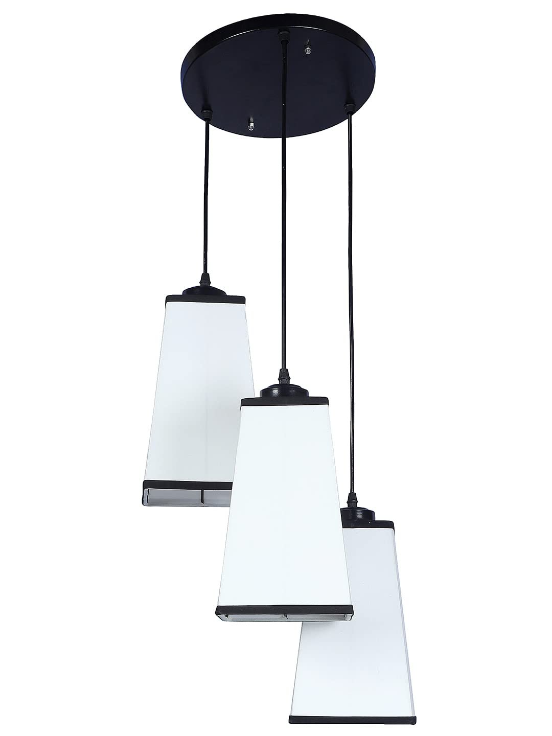 Multicolor Cotton Pyramid Drum Cluster Hanging Lamp