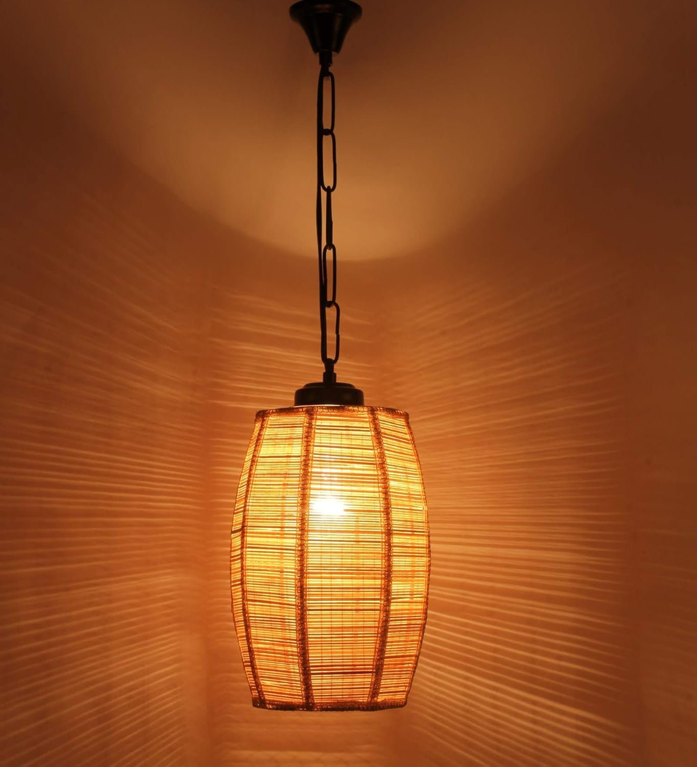 Bamboo Dholak Hanging for Home D�cor (Bamboo Natural)