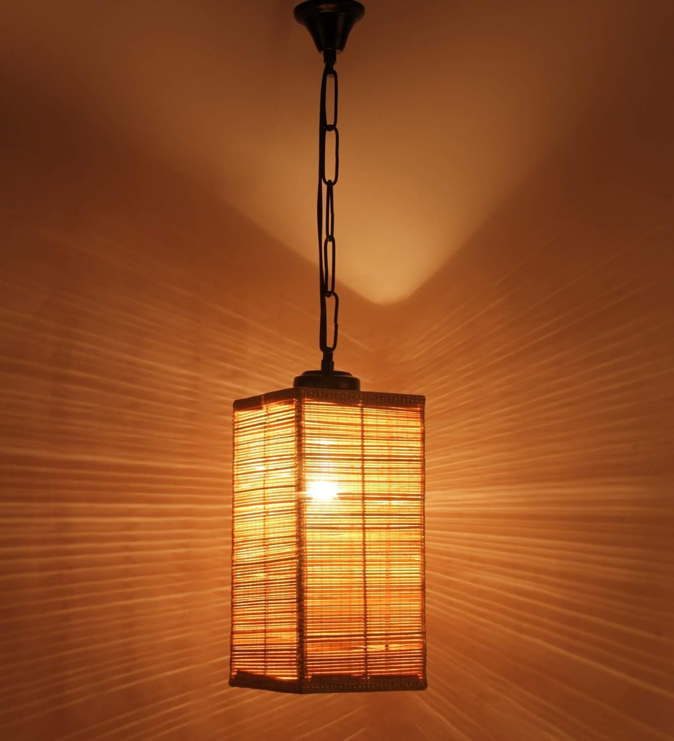 Bamboo Square Hanging for Home D�cor (Bamboo Natural)