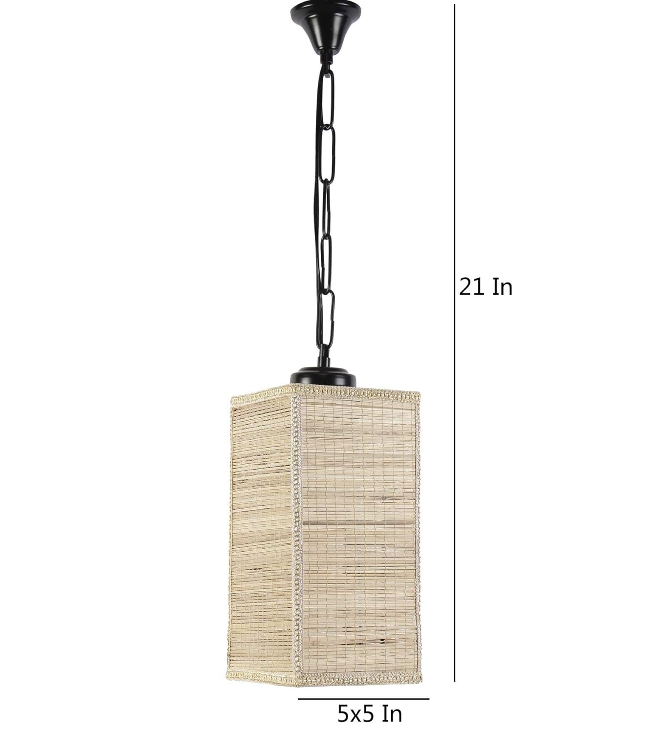 Bamboo Square Hanging for Home D�cor (Bamboo Natural)