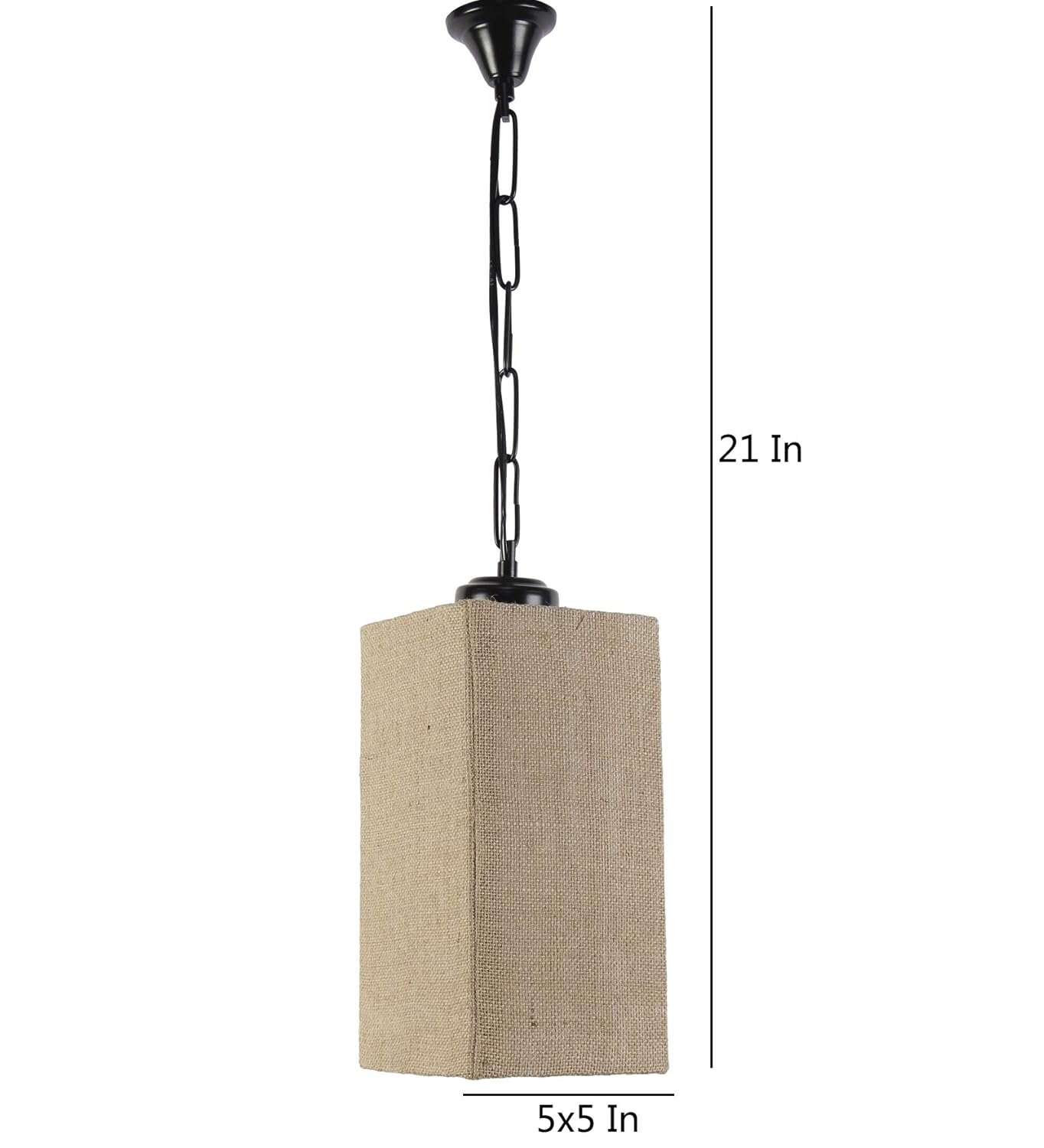Jute Square Hanging for Home D�cor (Jute Beige)