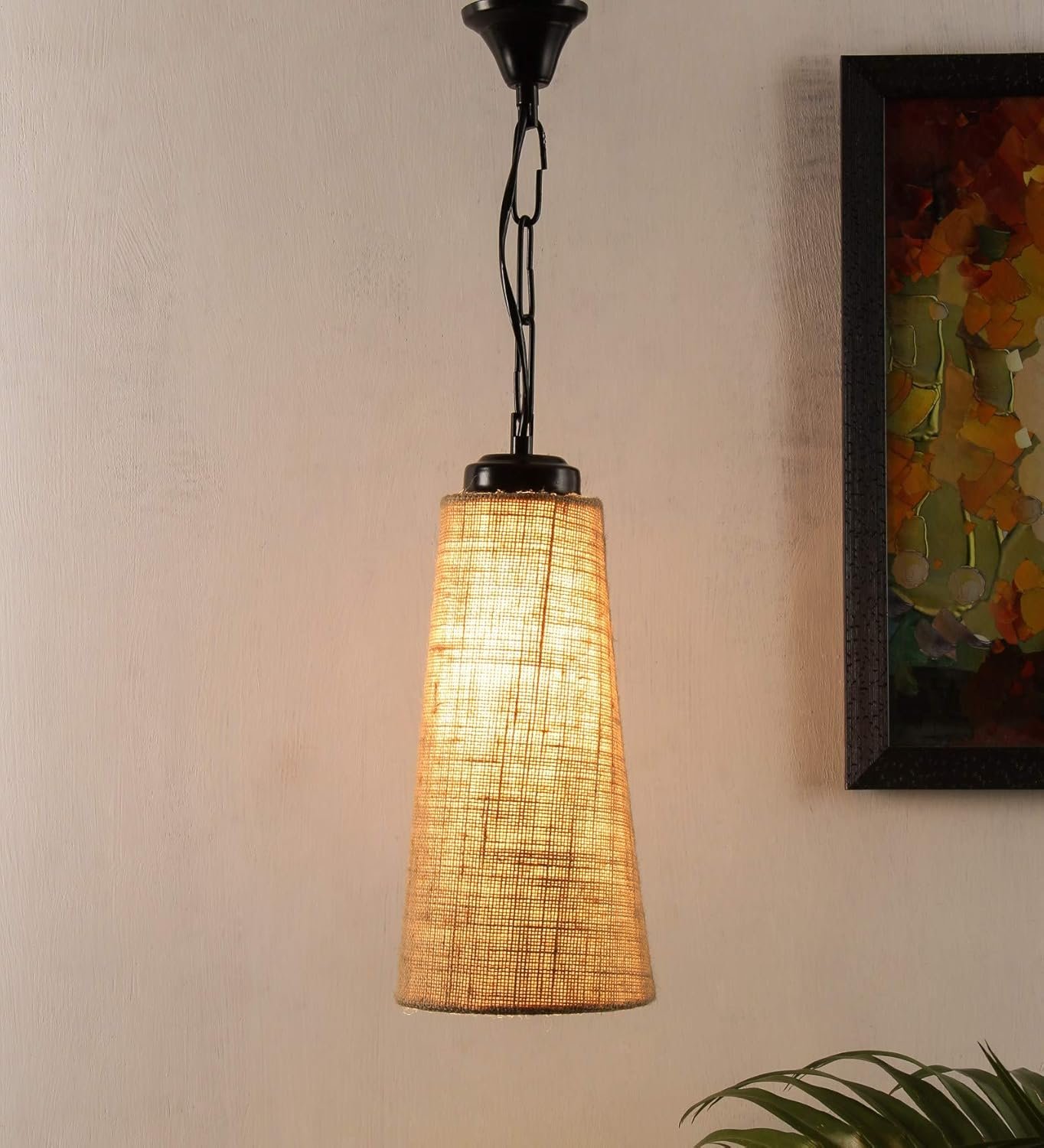 Conical Jute Hanging for Home D�cor (Conical Beige)