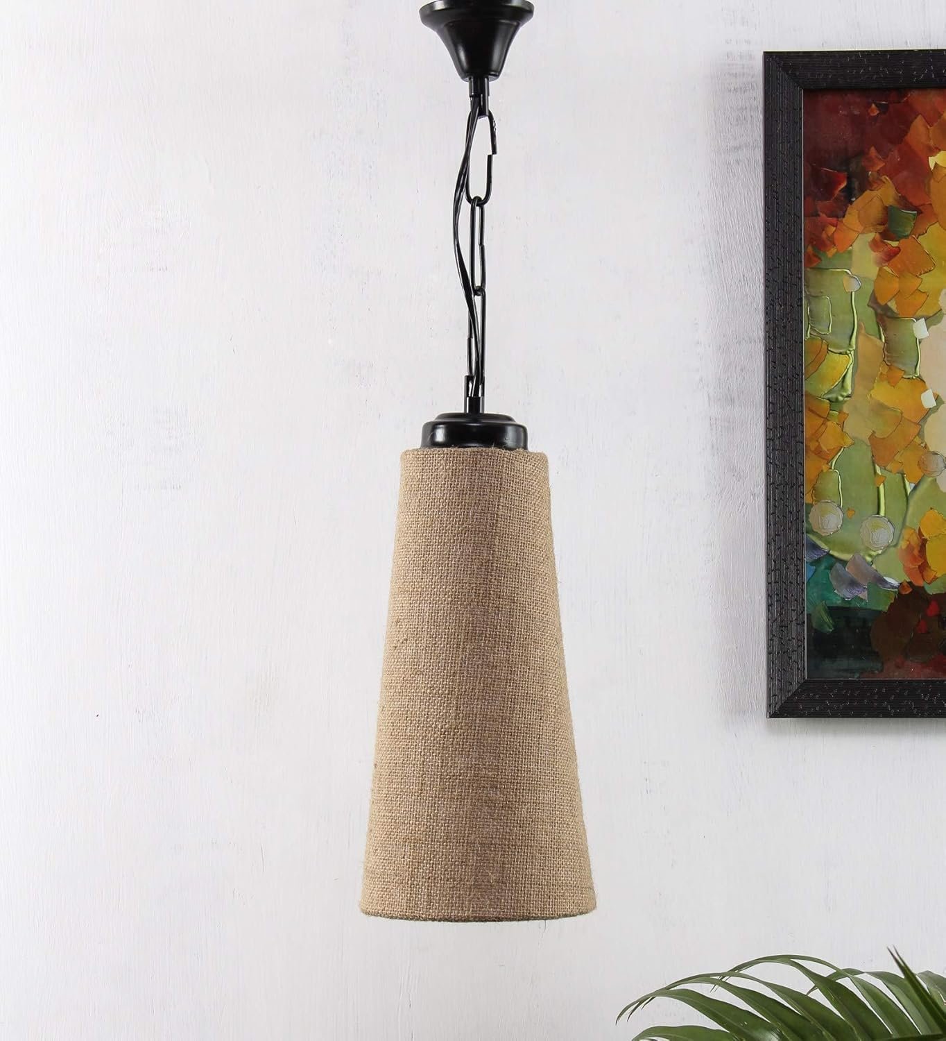 Conical Jute Hanging for Home D�cor (Conical Beige)