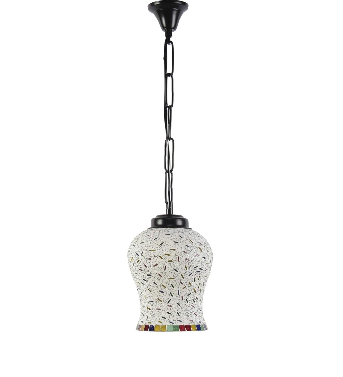 Multicolor Mosaic Glass Hanging Lamp (Glass,Medium)