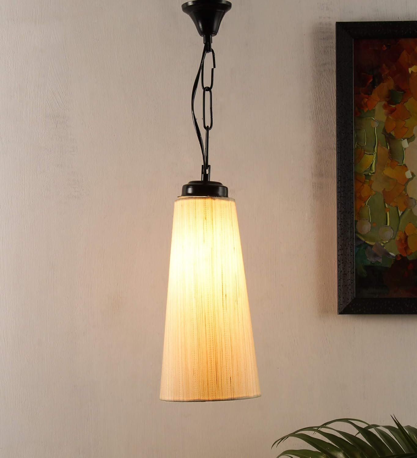 Conical Khadi Hanging for Home D�cor (Conical oof White)