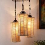 Triple Damroo Bamboo Hanging/Pendant (Natural Bamboo)