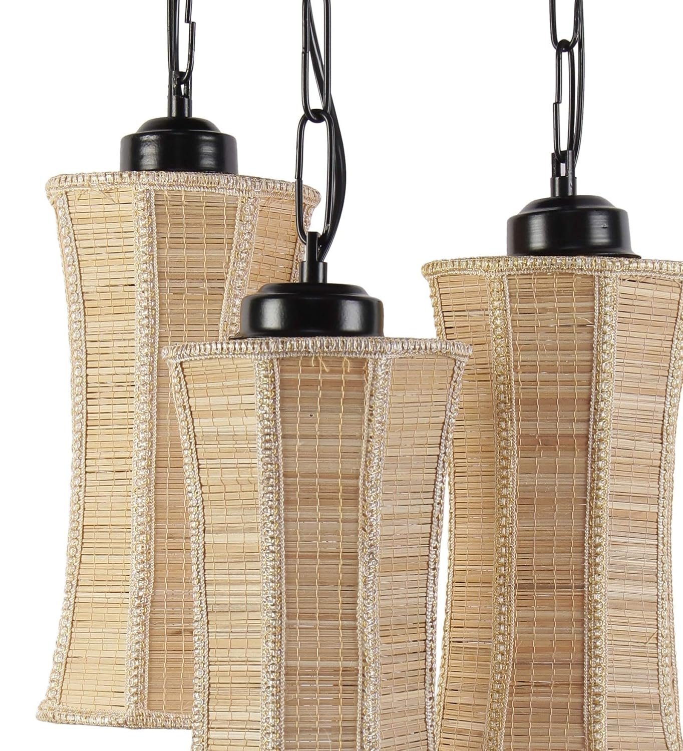 Triple Damroo Bamboo Hanging/Pendant (Natural Bamboo)