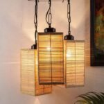 Triple Square Bamboo Hanging/Pendant (Natural Bamboo)