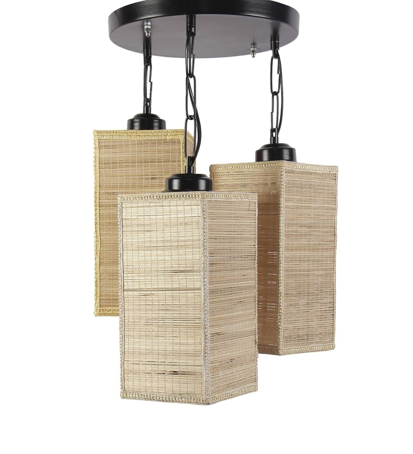 Triple Square Bamboo Hanging/Pendant (Natural Bamboo)
