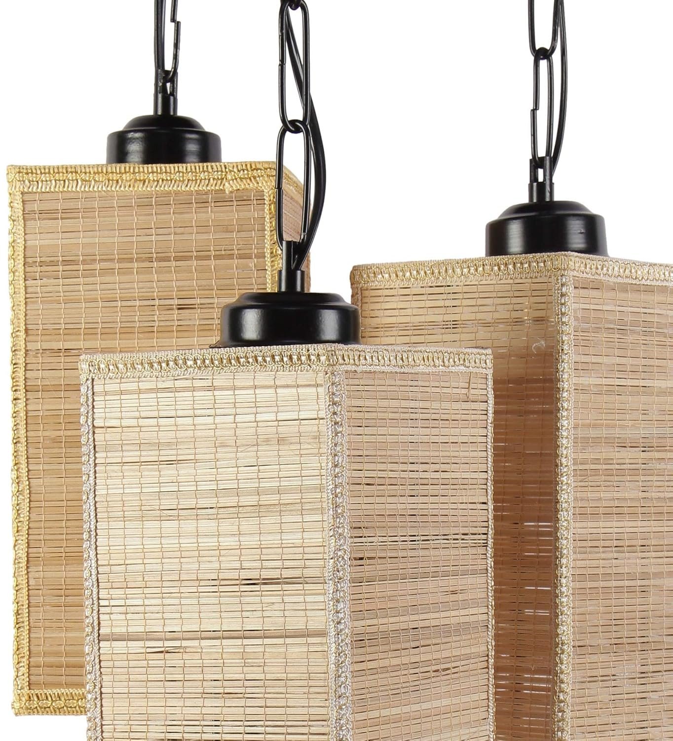 Triple Square Bamboo Hanging/Pendant (Natural Bamboo)
