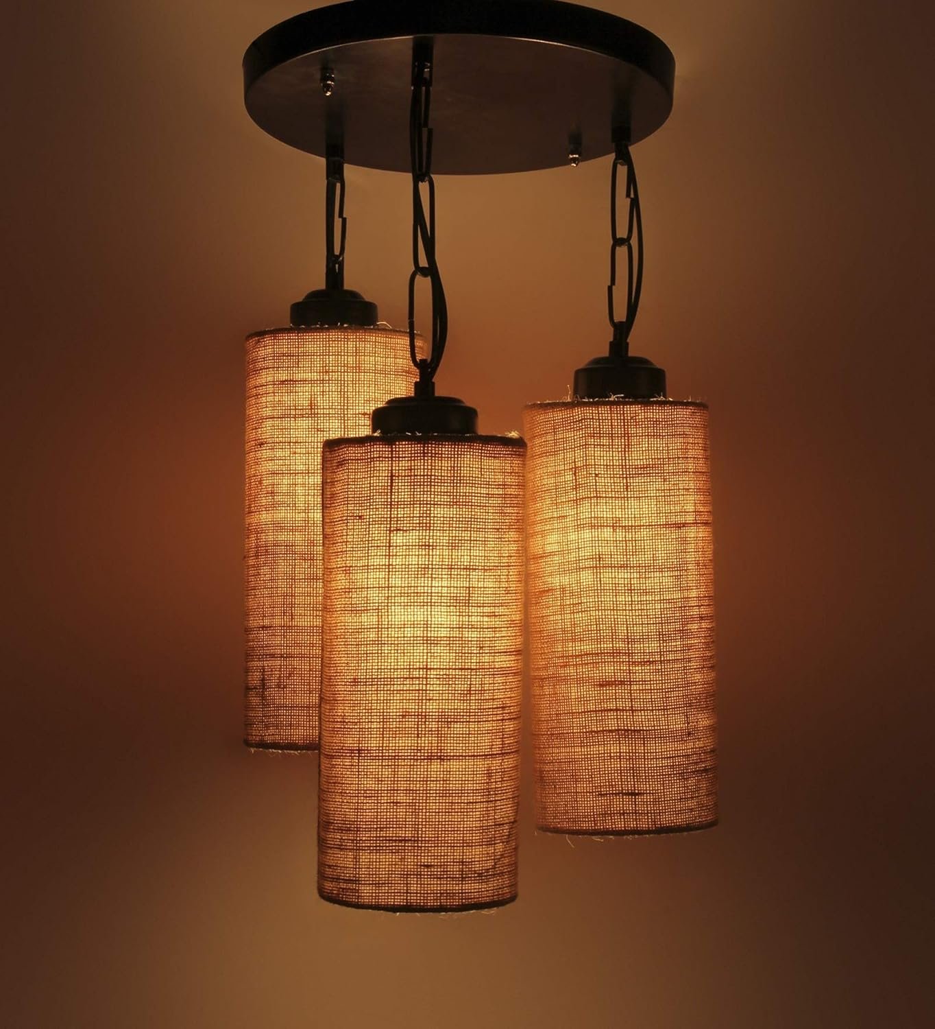 Cluster Round Jute Hanging lamp