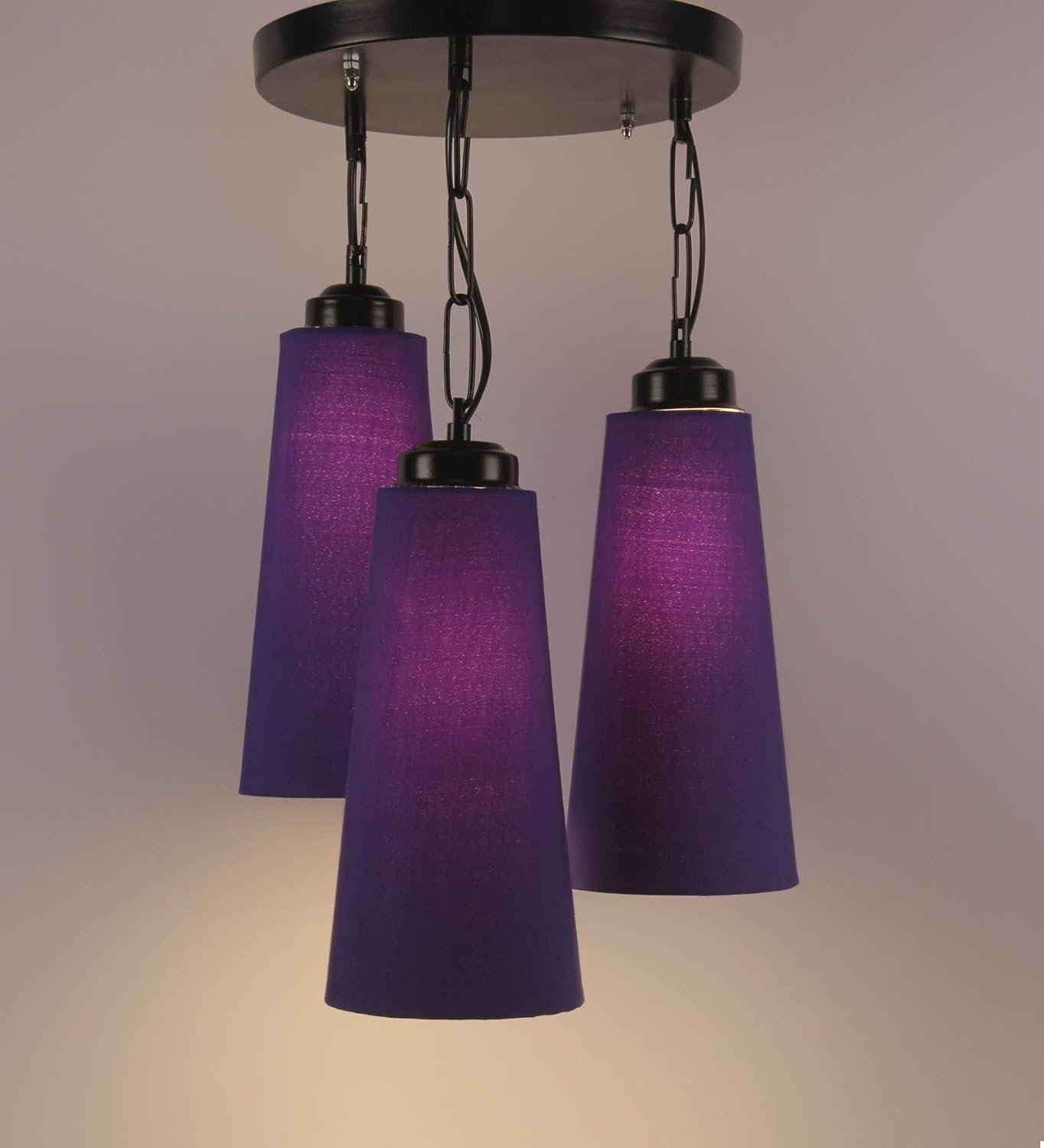 Triple Conical Cotton Blue Hanging/Pendant (Blue Cotton)