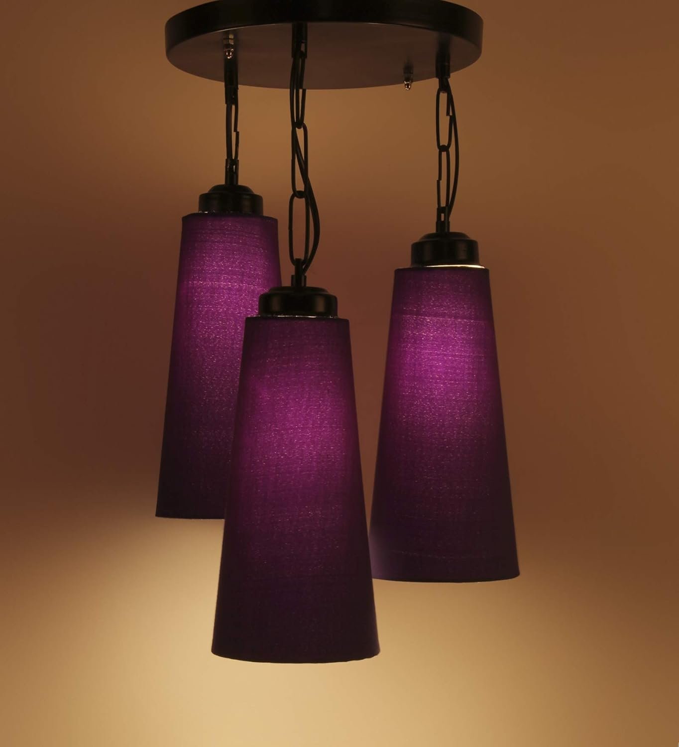 Triple Conical Cotton Blue Hanging/Pendant (Blue Cotton)