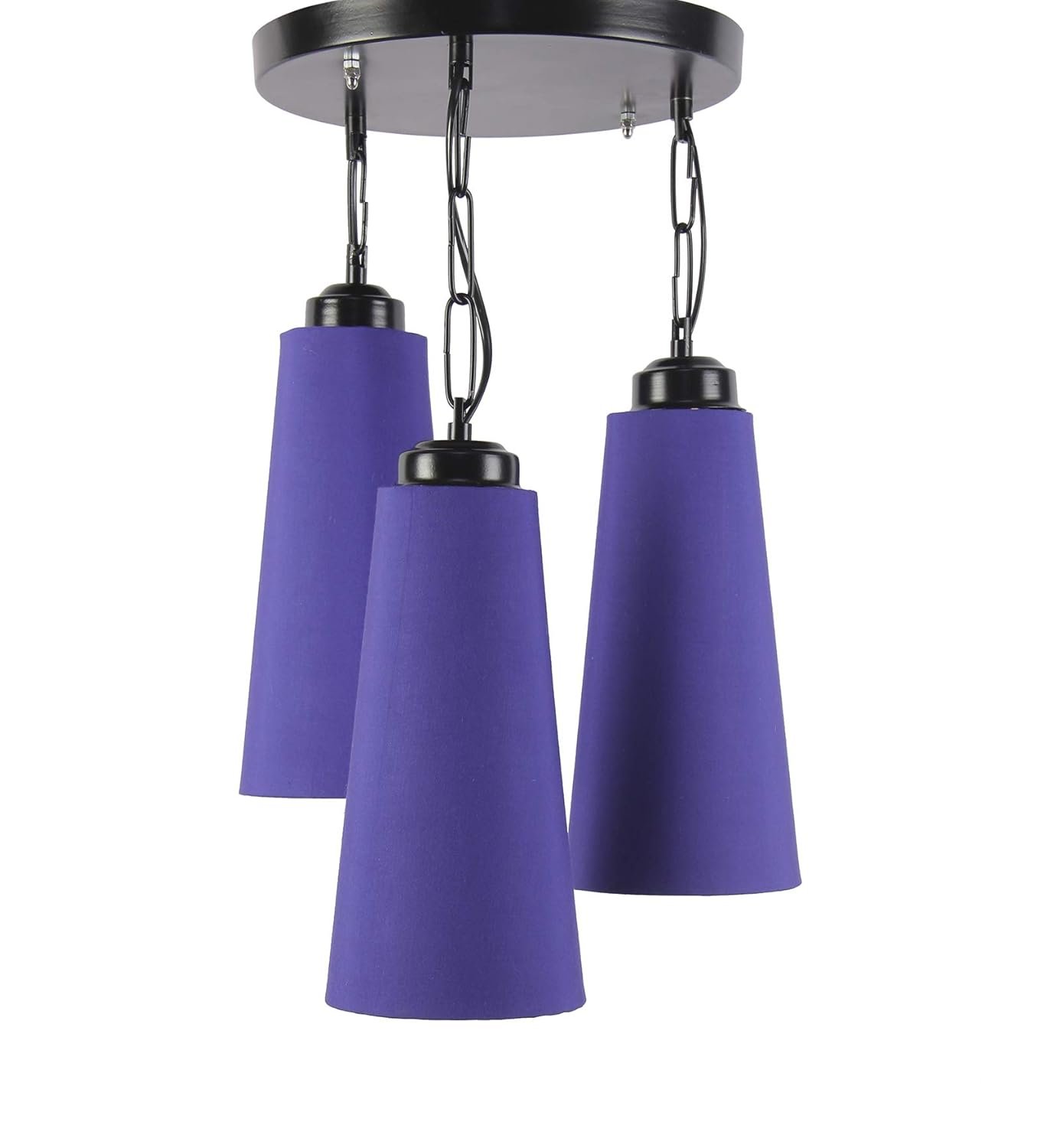 Triple Conical Cotton Blue Hanging/Pendant (Blue Cotton)