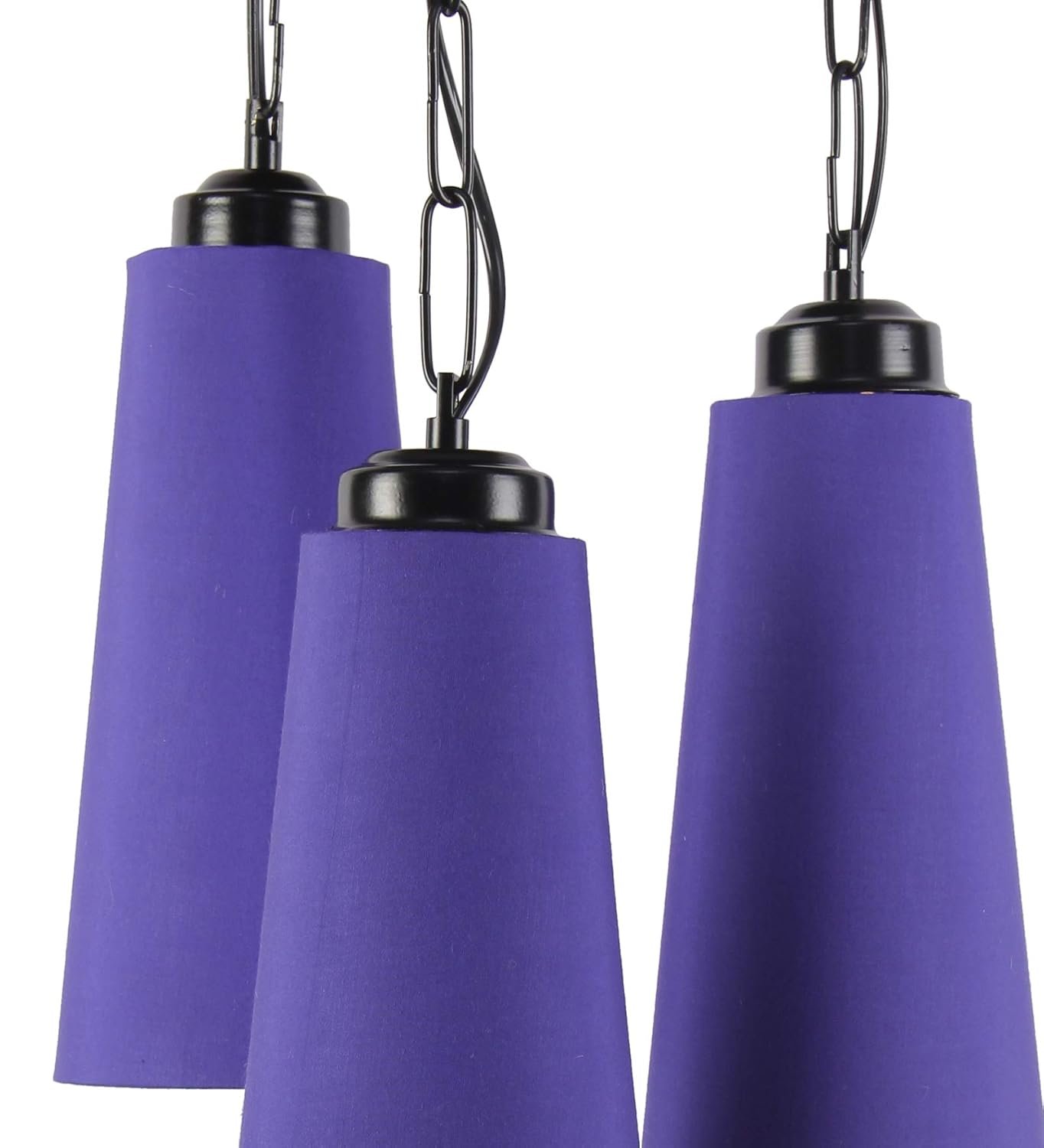 Triple Conical Cotton Blue Hanging/Pendant (Blue Cotton)