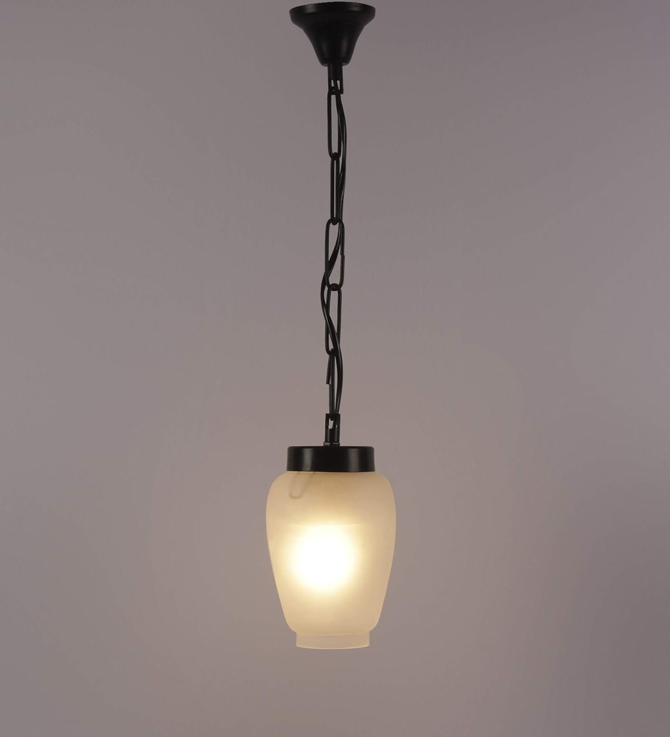 Milky Glass Hanging Lamp (Frosted,Single)