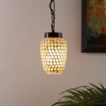 Multicolor Mosiac Glass Hanging Lamp (Multicolor,Single)