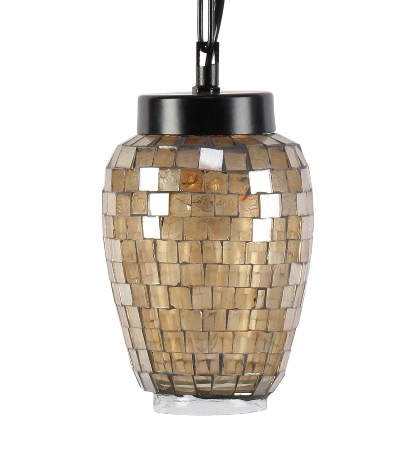 Multicolor Mosiac Glass Hanging Lamp (Multicolor,Single)