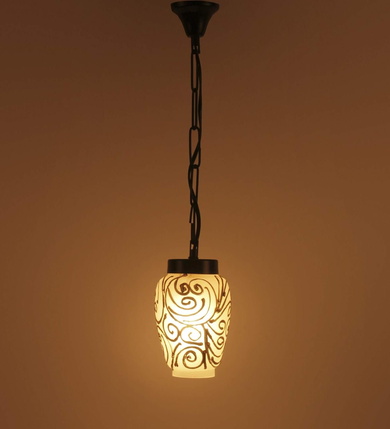 PHL39, Multicolor Mosiac Glass Hanging Lamp (Multicolor,Single)