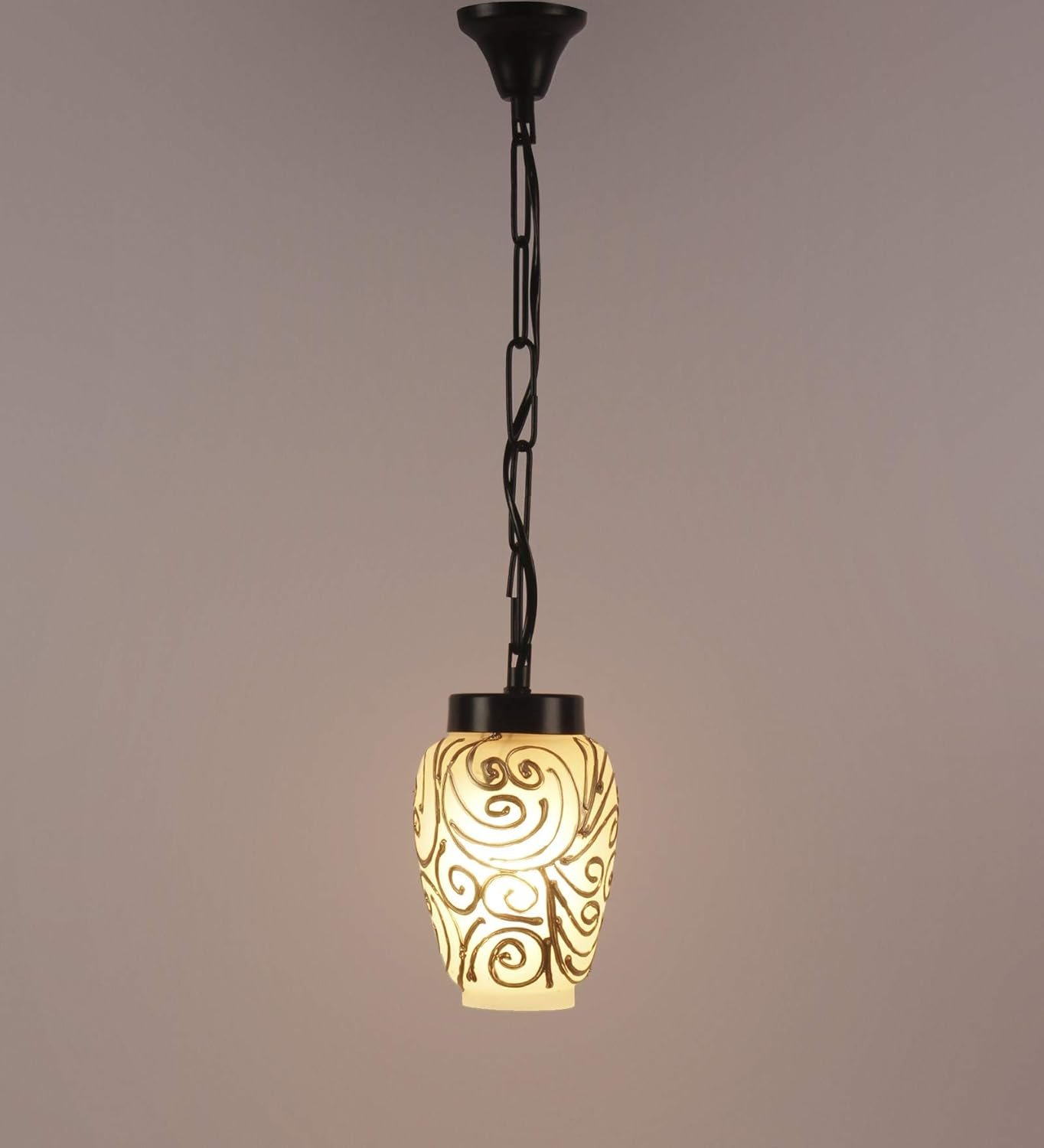 PHL39, Multicolor Mosiac Glass Hanging Lamp (Multicolor,Single)