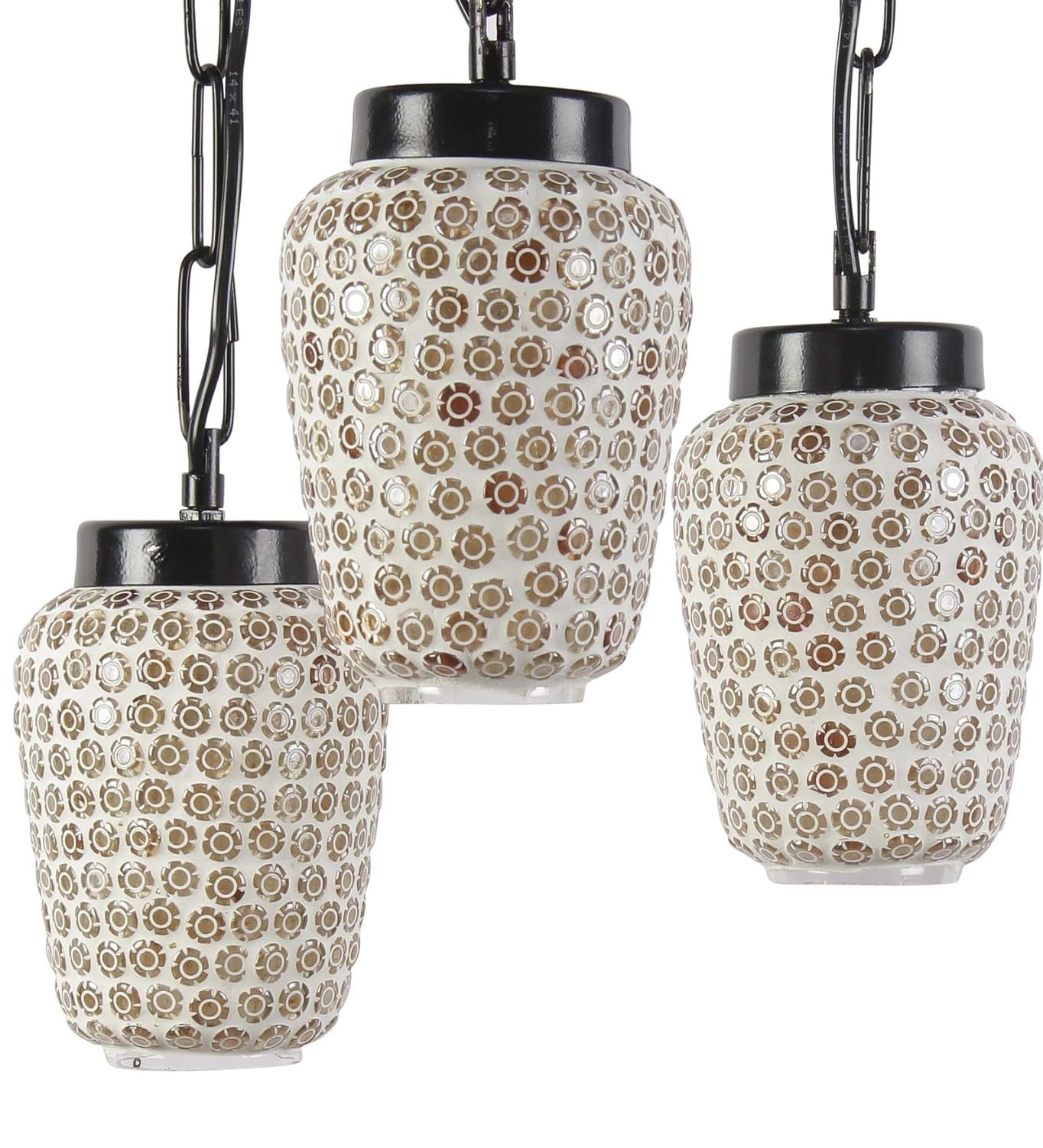 Multicolor Mosaic Glass Cluster Hanging Lamp (Multicolor)