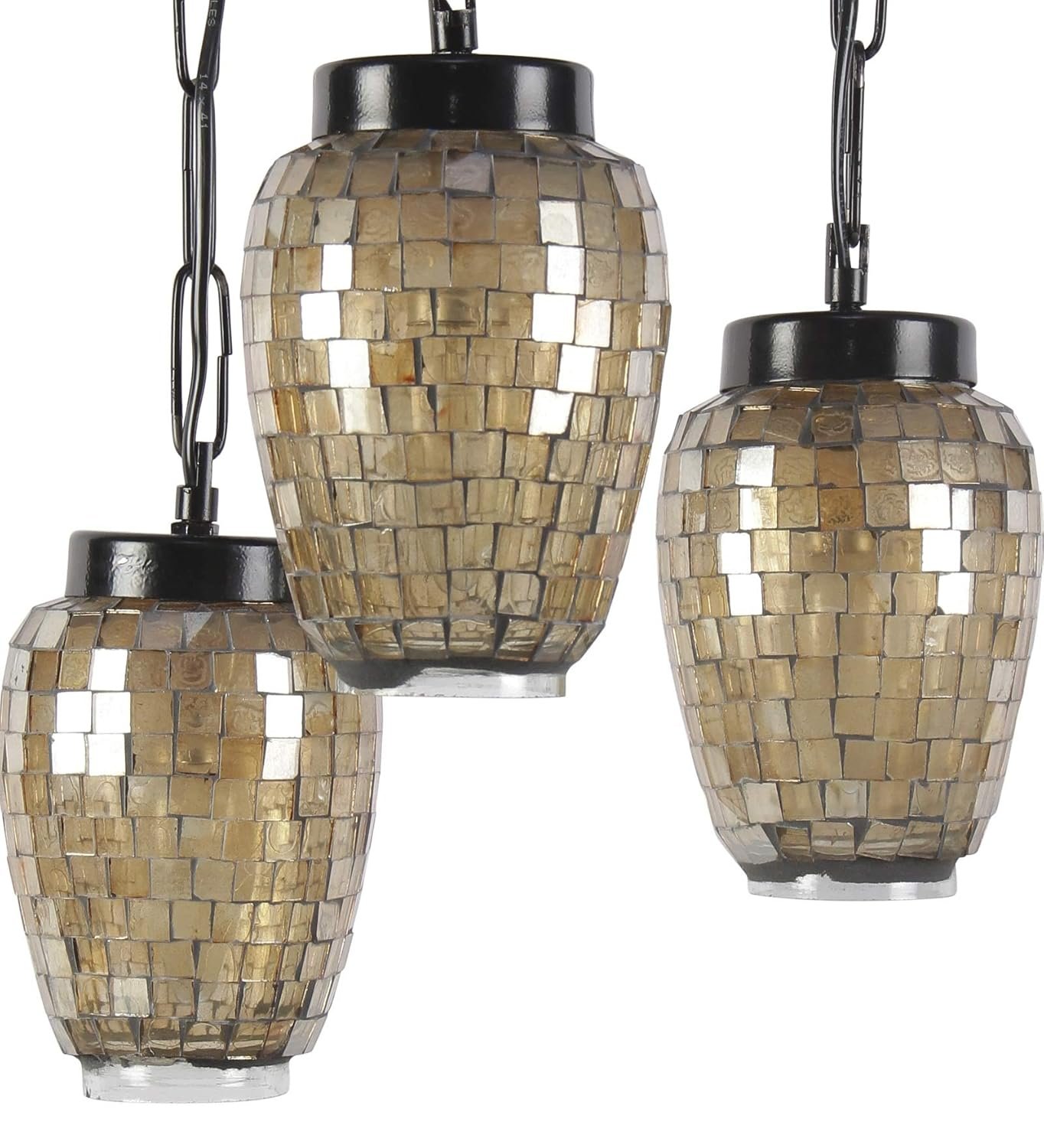 Multicolor Mosaic Glass Cluster Hanging Lamp (Multicolor)