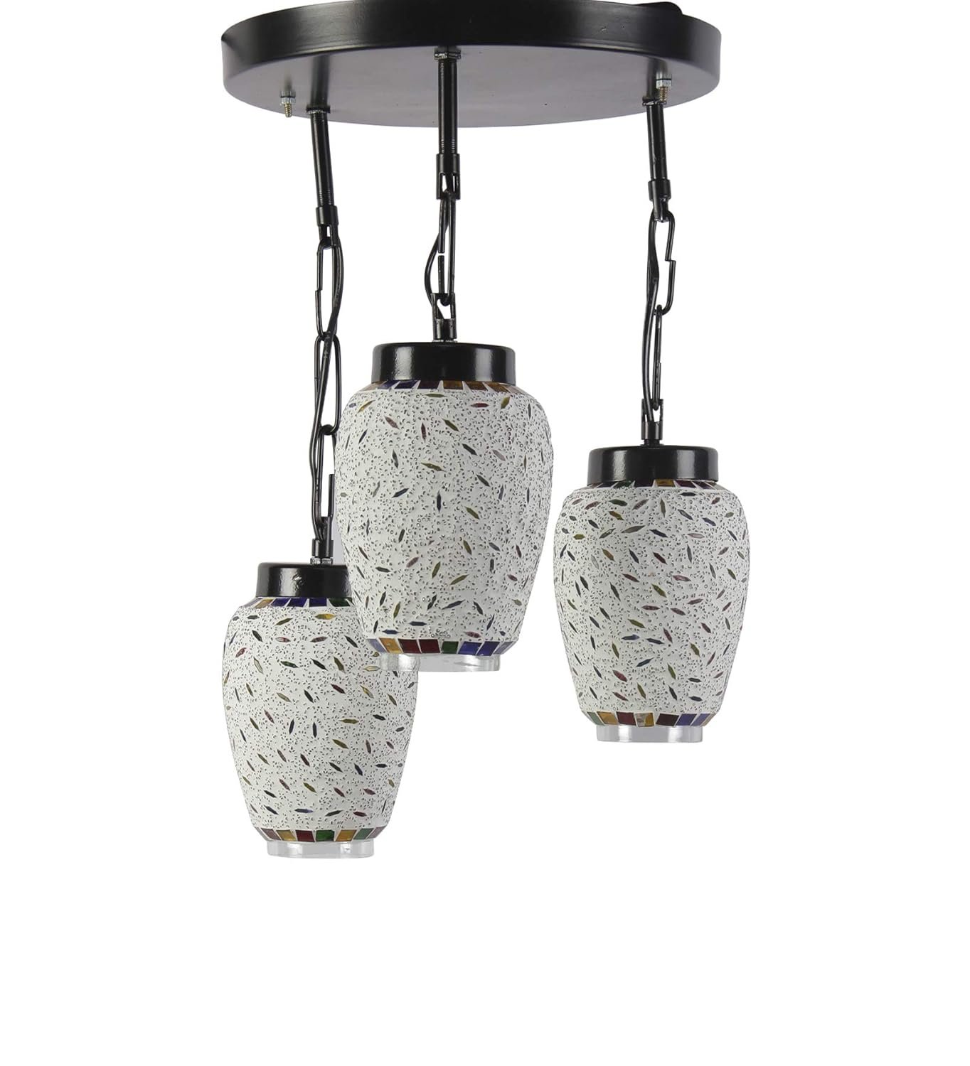 Multicolor Mosaic Glass Cluster Hanging Lamp (Multicolor)