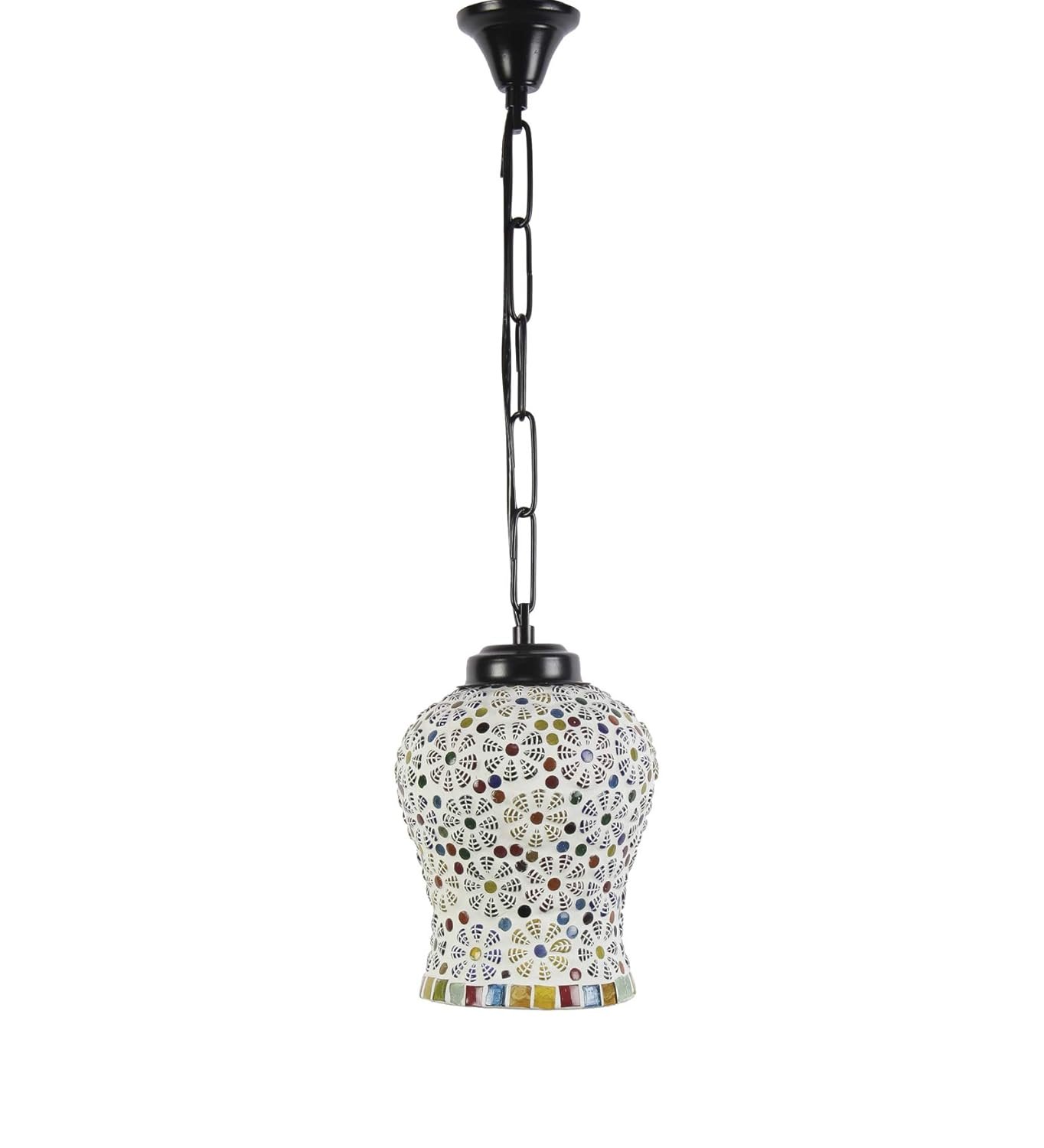 Multicolor Mosaic Glass Hanging Lamp (Glass,Medium)