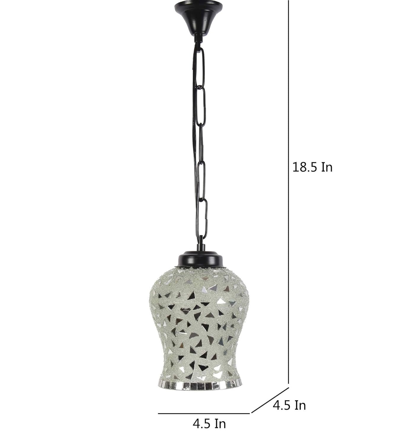 Multicolor Mosaic Glass Hanging Lamp (Glass,Medium)