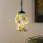 Multicolor Mosaic Glass Hanging Lamp (Glass,Medium)