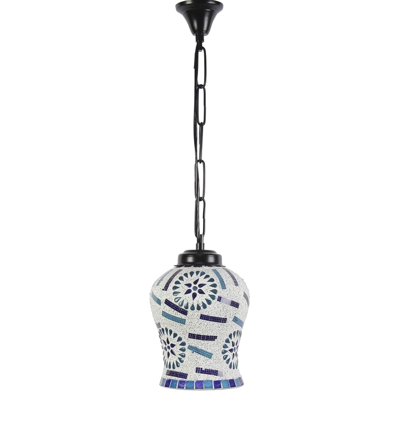 Multicolor Mosaic Glass Hanging Lamp (Glass,Medium)