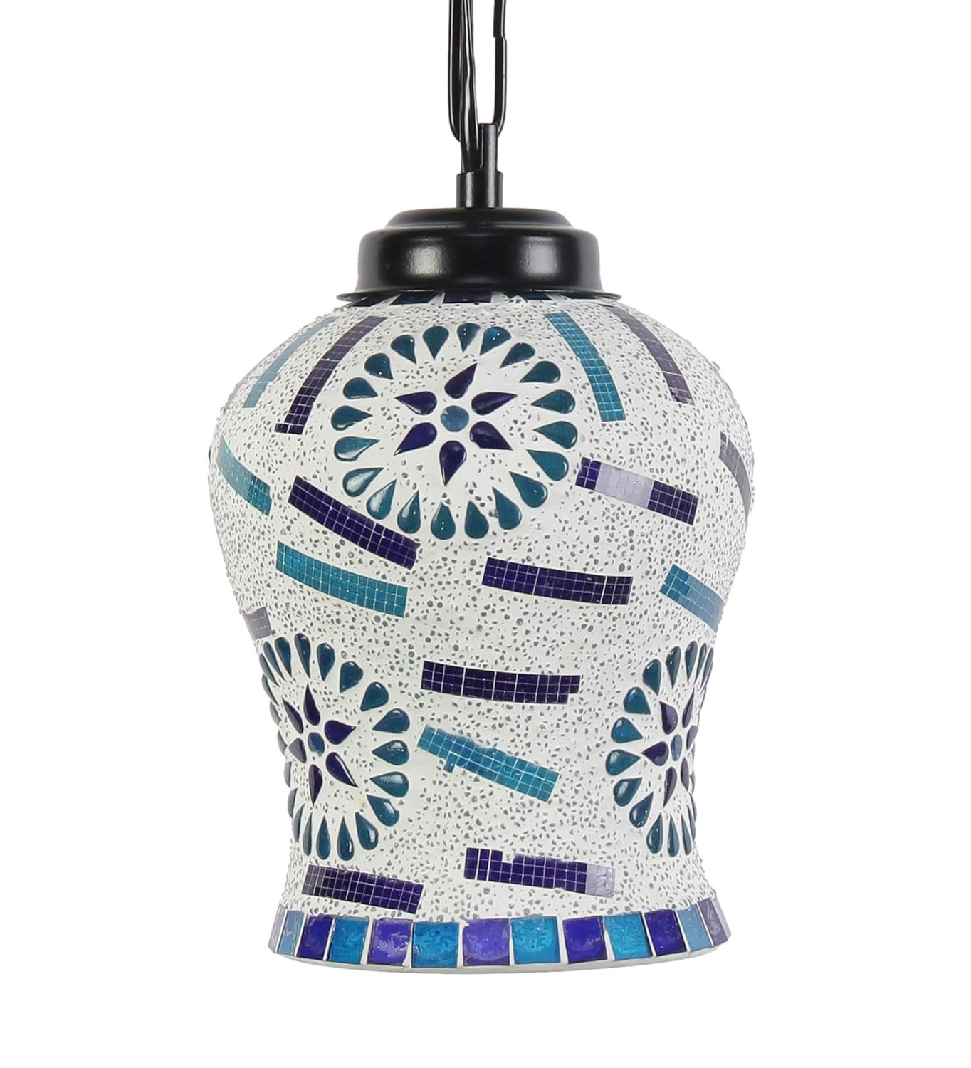 Multicolor Mosaic Glass Hanging Lamp (Glass,Medium)