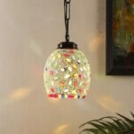 Multicolor Mosaic Glass Hanging Lamp (Glass,Medium)