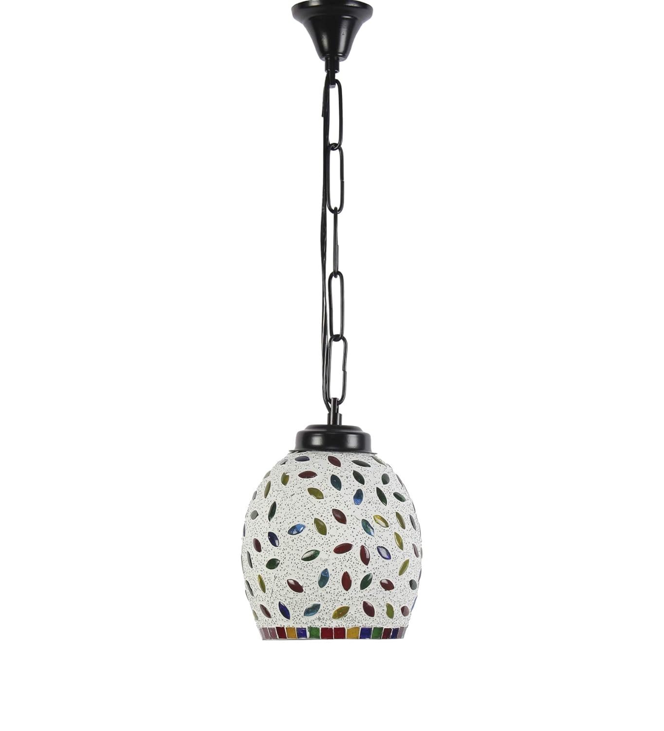 Multicolor Mosaic Glass Hanging Lamp (Glass,Medium)