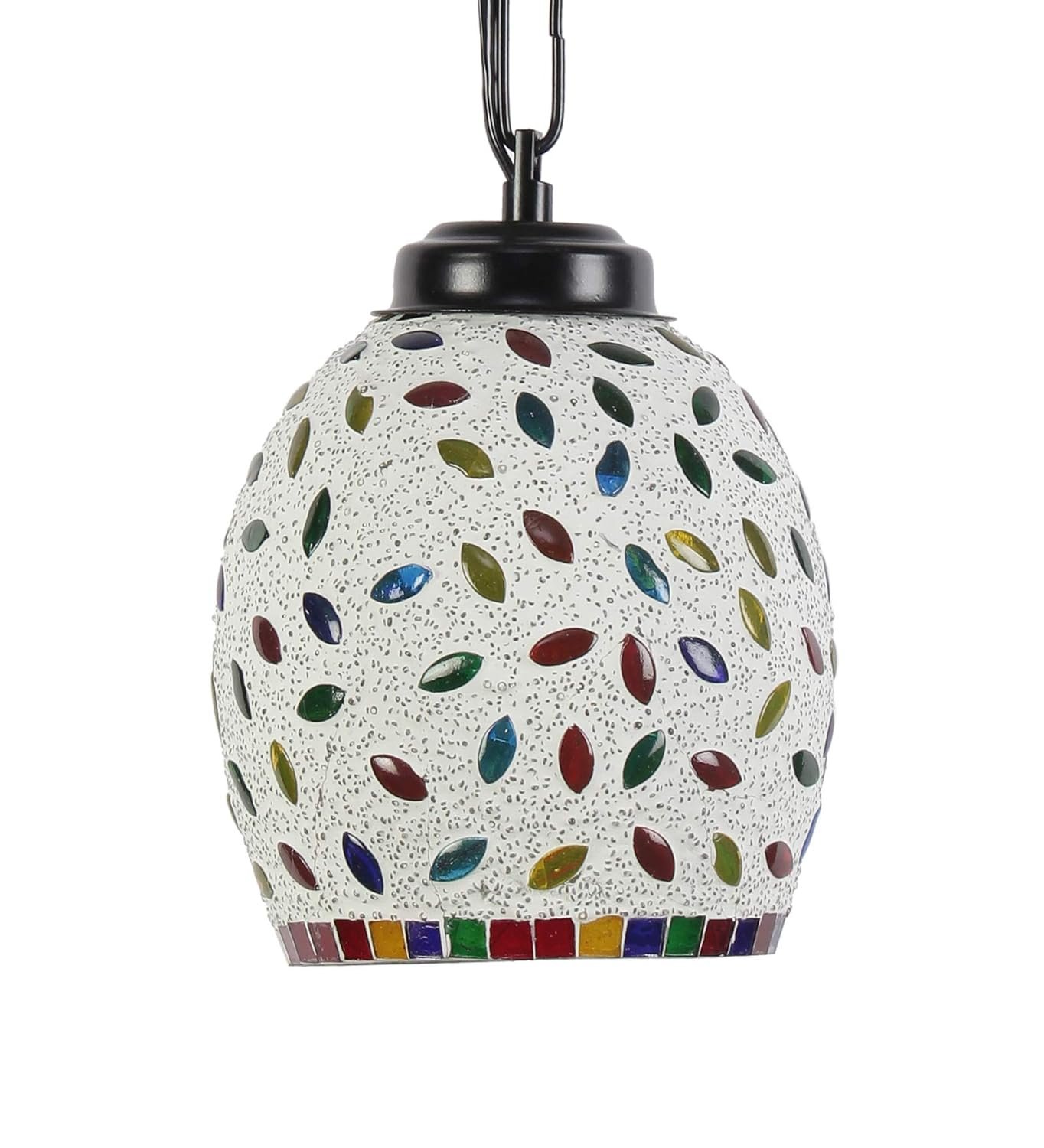 Multicolor Mosaic Glass Hanging Lamp (Glass,Medium)