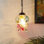 Multicolor Mosaic Glass Hanging Lamp (Glass,Medium)