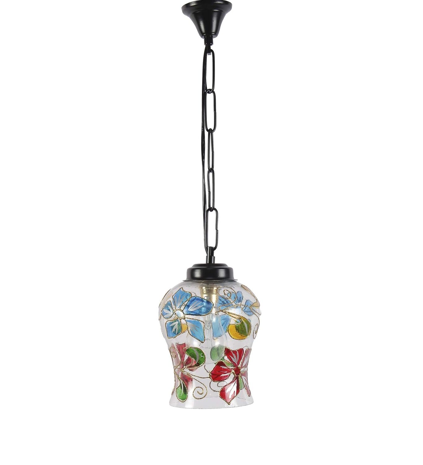 Multicolor Mosaic Glass Hanging Lamp (Glass,Medium)