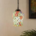 Multicolor Mosaic Glass Hanging Lamp (Glass,Medium)