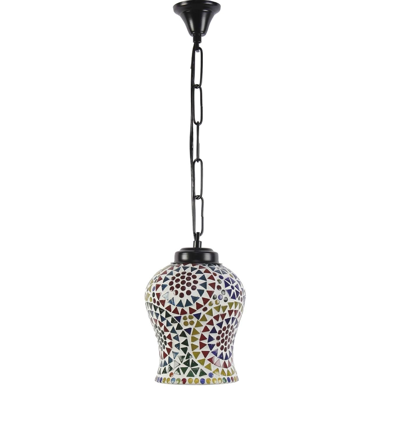 Multicolor Mosaic Glass Hanging Lamp (Glass,Medium)