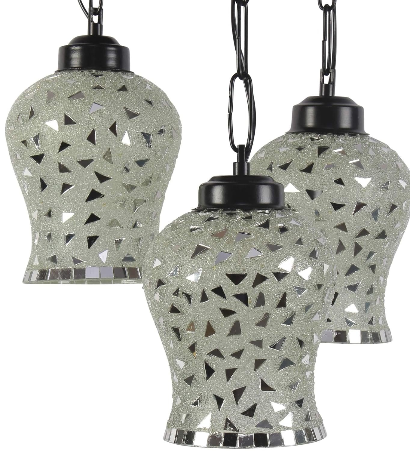 Multicolor Mosaic Glass Cluster Hanging Lamp (Multicolor)